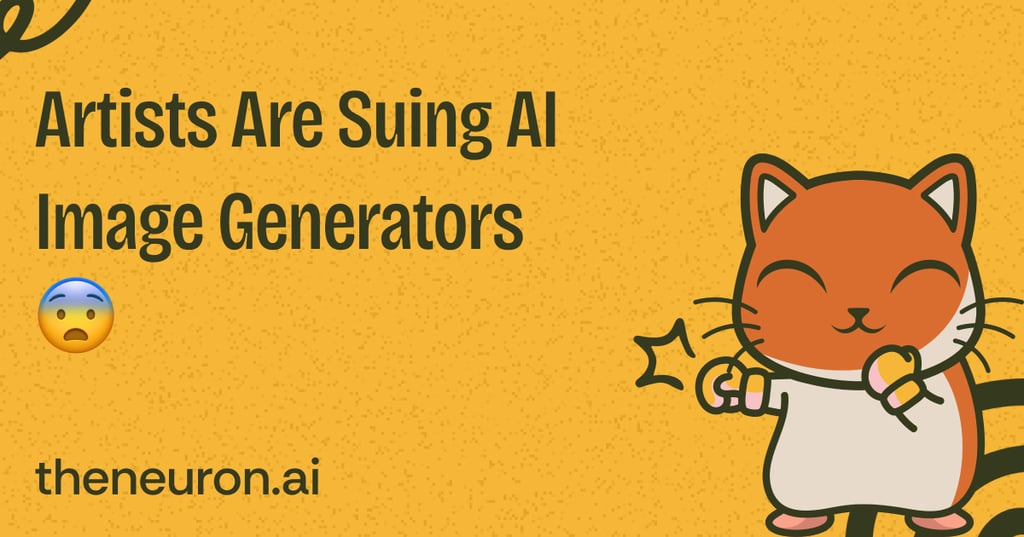 🐈 Artists are suing AI image generators 😨 Thumbnail