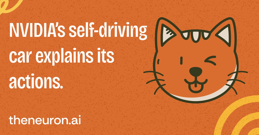 😸 NVIDIA's car AI can explain itself Thumbnail