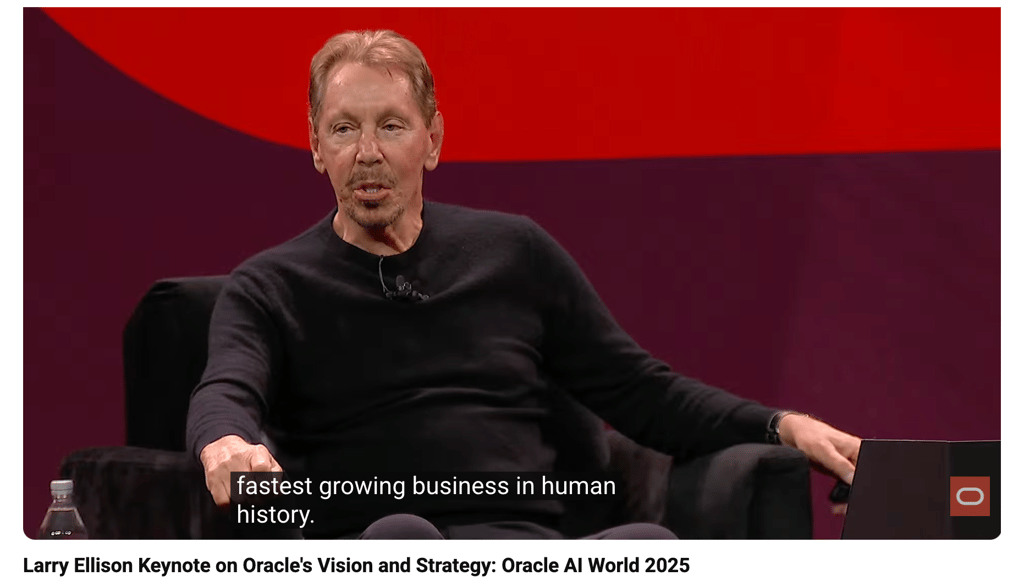 Larry Ellison's Keynote on Oracle's Vision and Strategy From Oracle AI World 2025, Explained Cover Image
