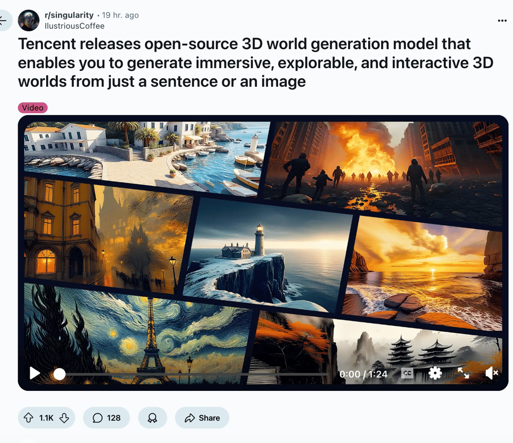 Tencent Just Open-Sourced a 3D World Generator Cover Image