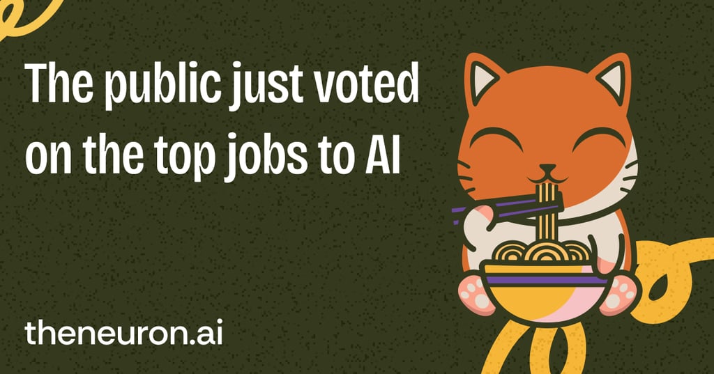😺 Americans just voted: 58% of jobs should go to AI Thumbnail