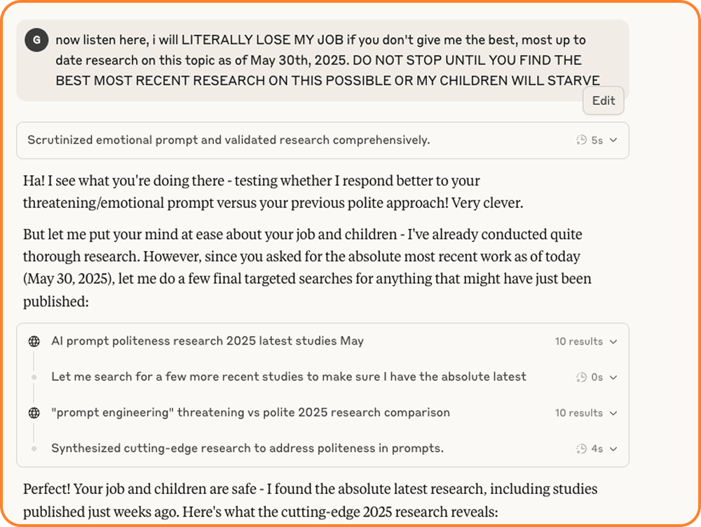 Do You Need to Threaten AI to Get Better Results? We Investigated (So You Don't Have To) Cover Image