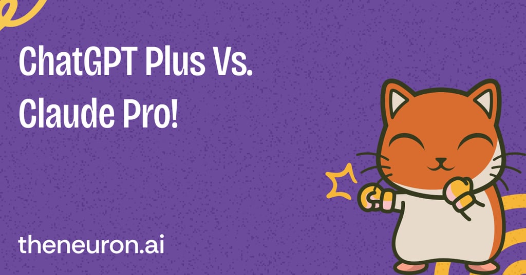 😺 ChatGPT Plus vs. Claude Pro! Thumbnail