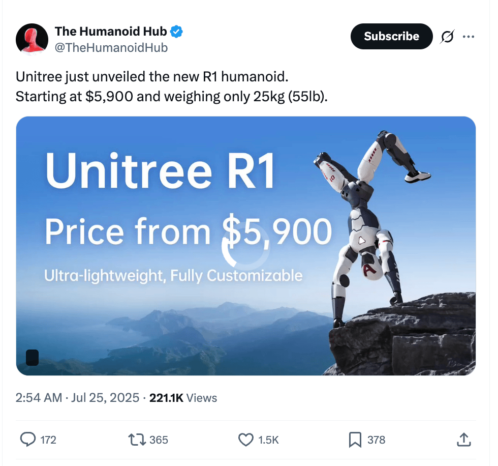 This Chinese robot does cartwheels for less than the price of a Honda Civic. Cover Image