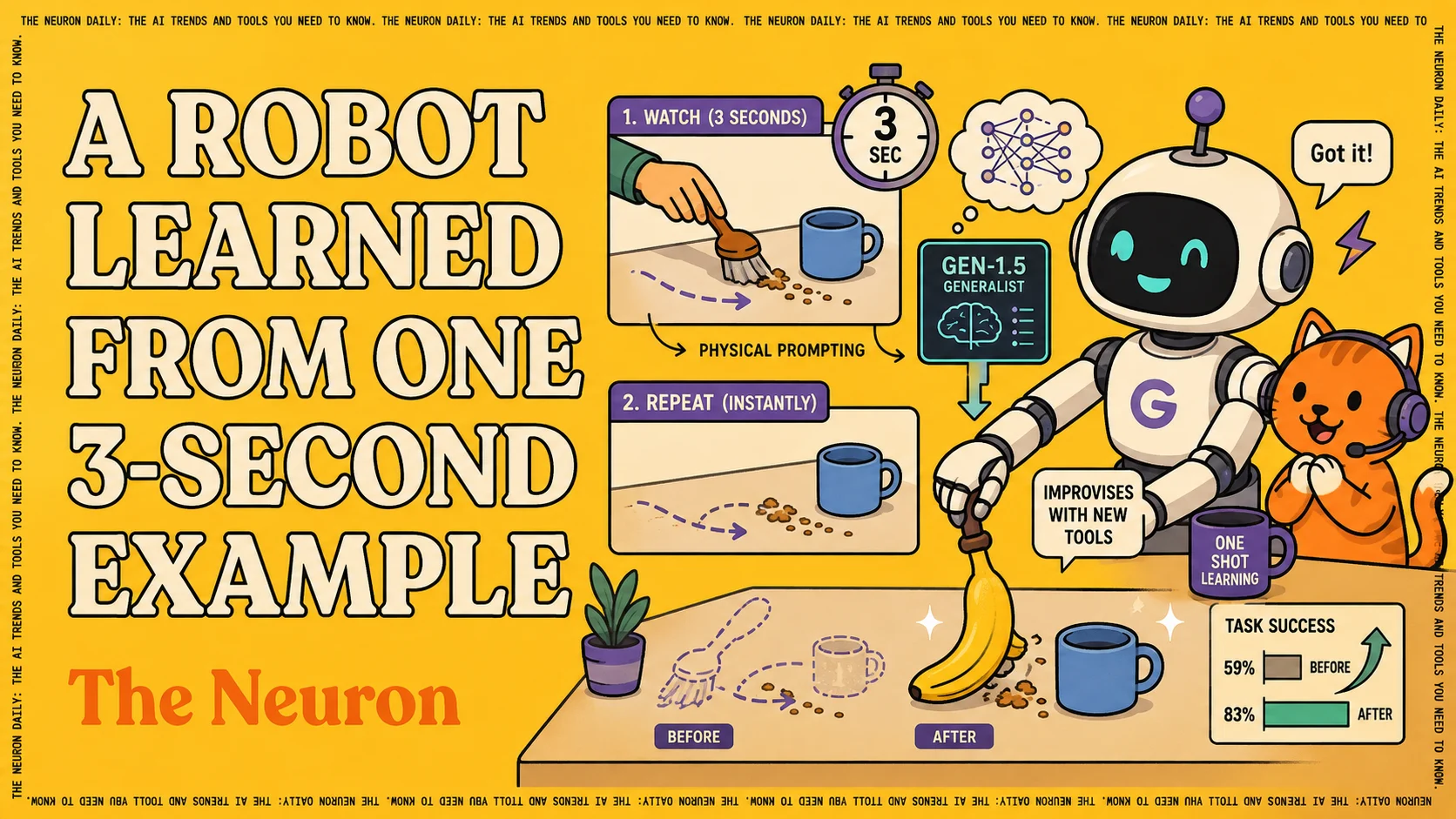 😺 The ACTUAL ChatGPT 3 moment for robotics (one-shot learning)