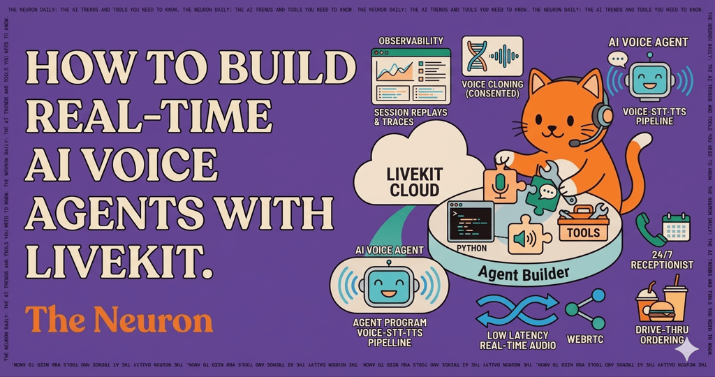 How to Build Real-Time AI Voice Agents With LiveKit: The Neuron AI Explained Livestream recap.  
