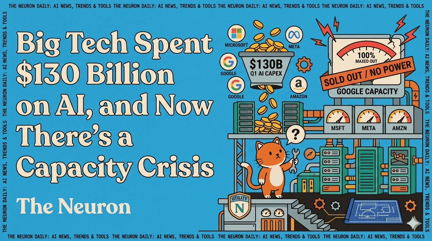 Big Tech just spent $130B on AI in Q1; Google literally ran out of capacity