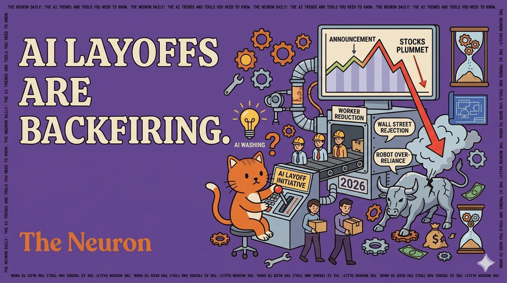 😼 AI layoffs are tanking stocks, not saving them