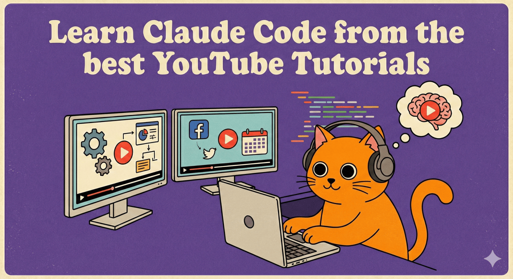 Learn Claude Code from the best YouTube Tutorials header