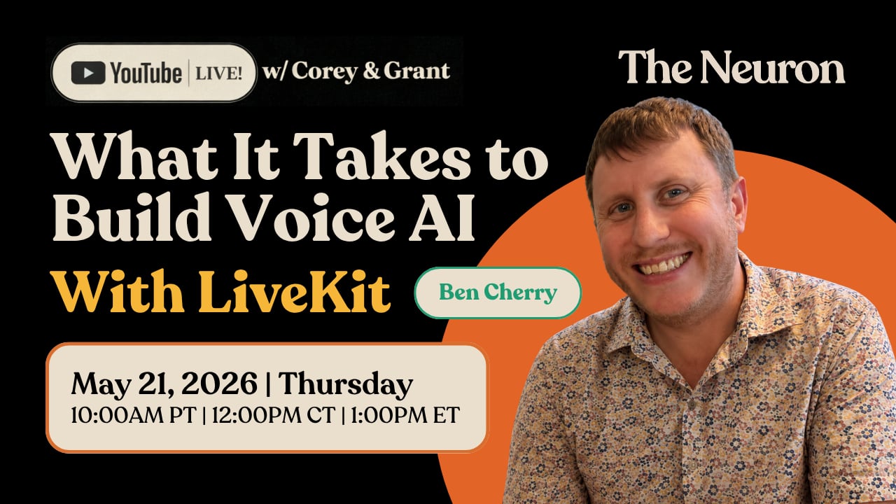 😺 Watch LIVE NOW: Building AI Voice Agents w/ LiveKit's Ben Cherry