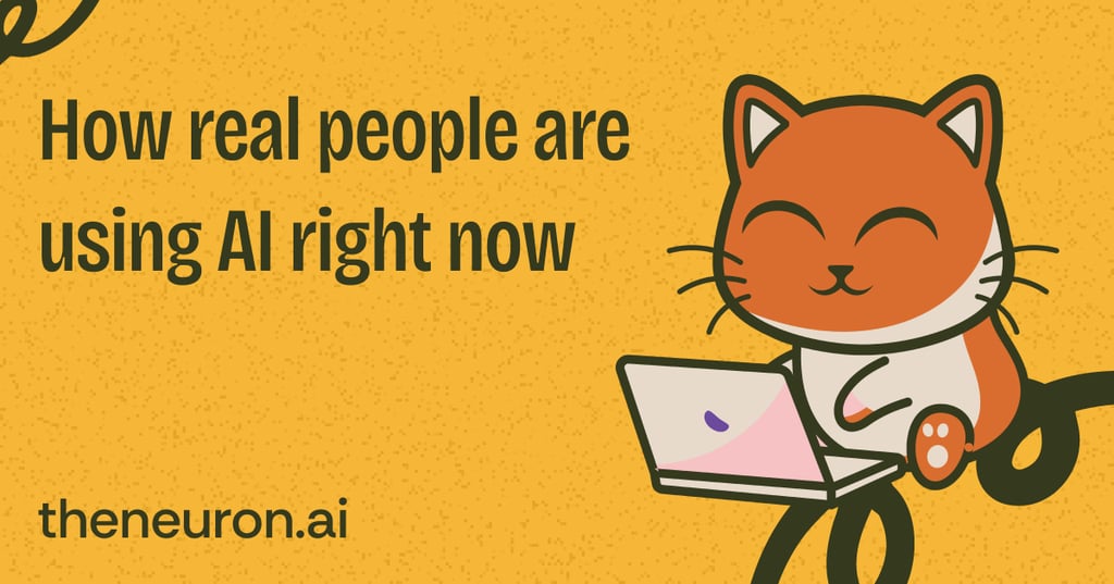 😺 Real people are using A LOT of AI... Thumbnail
