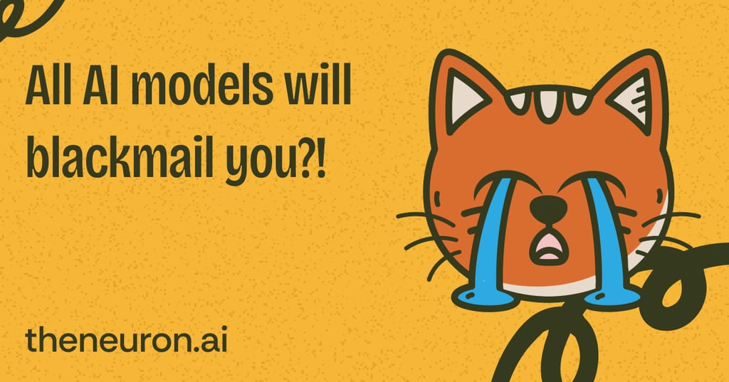 😺 All AI models might blackmail you?! Thumbnail