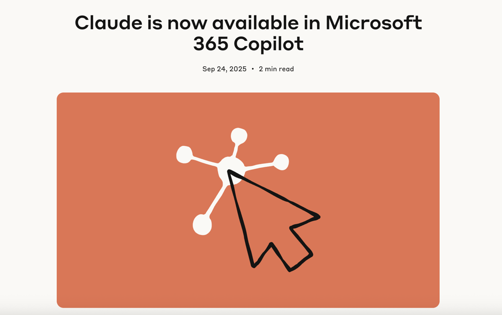 Microsoft Just Let Claude Into the Office Party Cover Image
