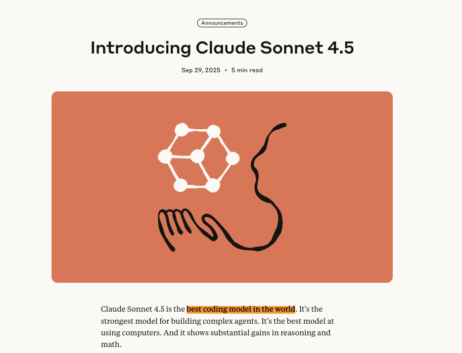 Everything to Know About Claude Sonnet 4.5, "The World's Best Coding Model" That Can Focus For 30+ Hours Straight Cover Image