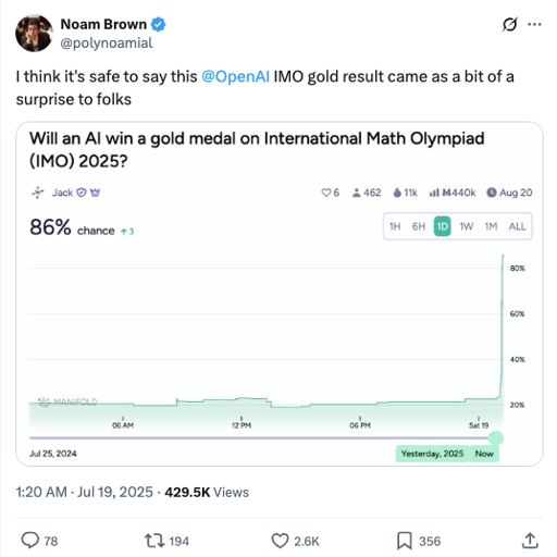 OpenAI OR Google (or both) just achieved Gold in the International Math Olympiad… but who?  Cover Image