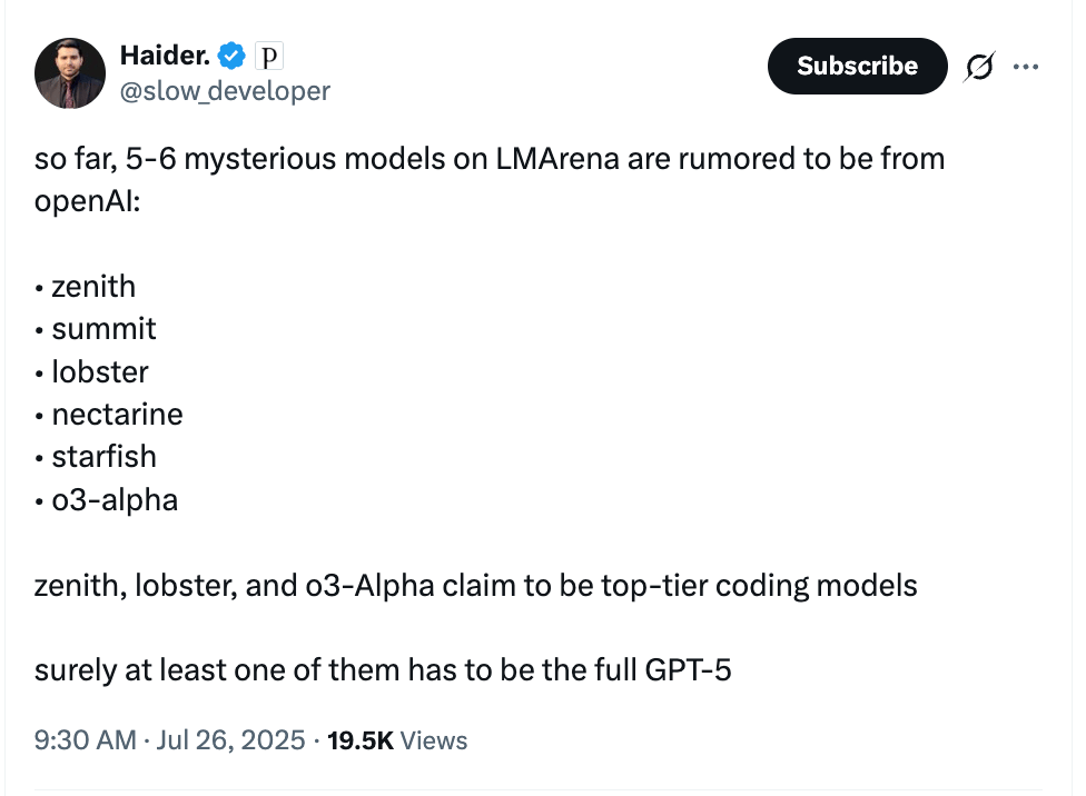 Six new AI models reveal we may be seeing GPT-5 get assembled in real time Cover Image