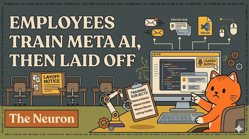 😺 Meta used staff as AI training data. Then cut them.