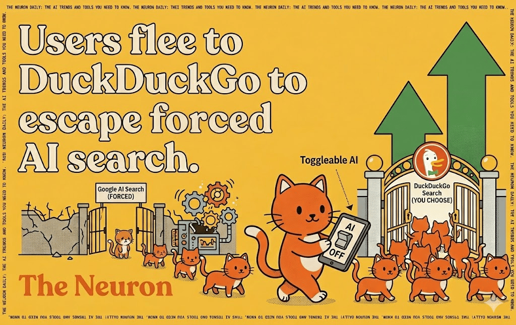 😹 DuckDuckGo installs up 30% after Google's AI overhaul